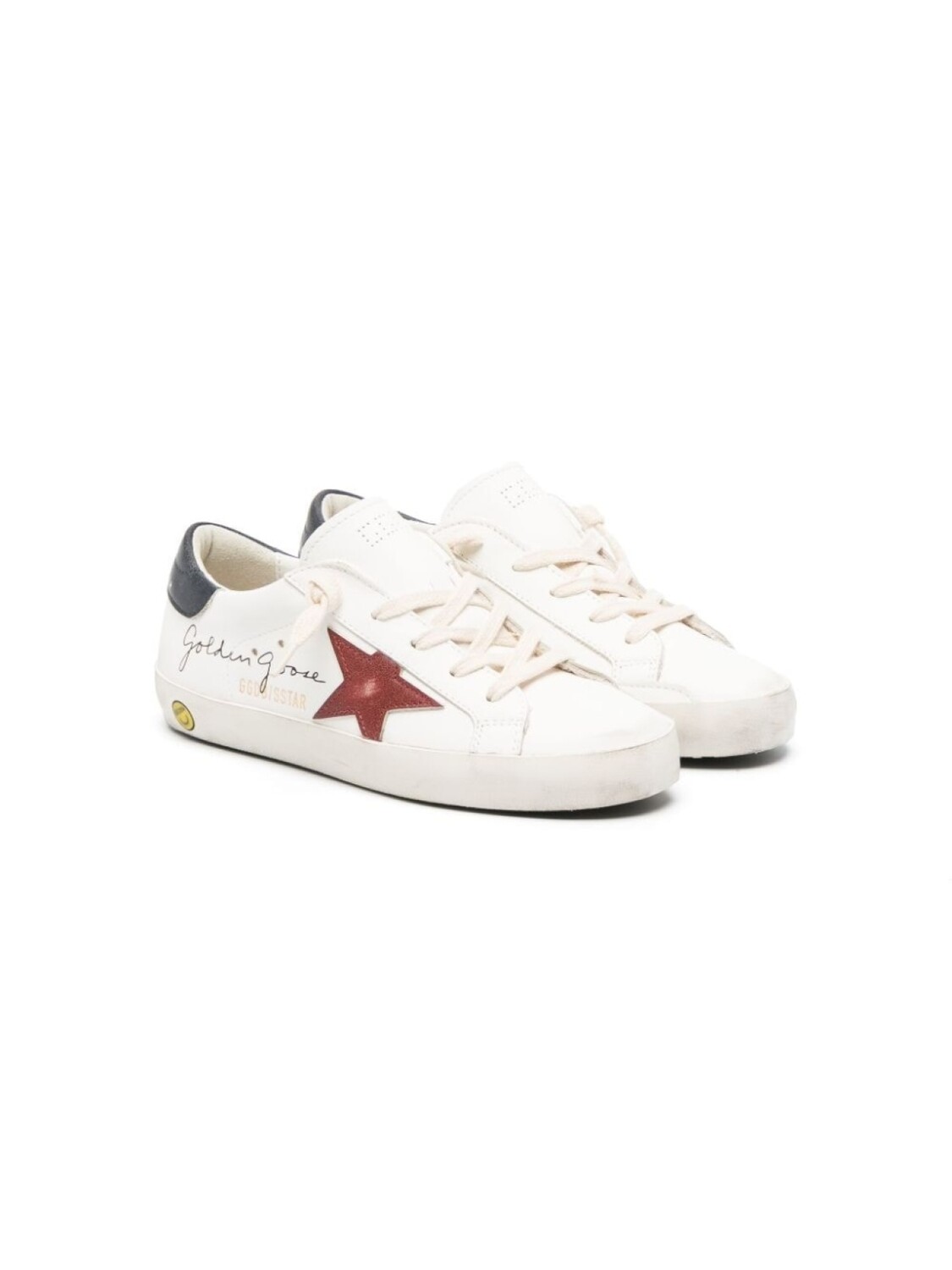 

Кеды для девочек Golden Goose Kids Superstar с контрастным задником, белый