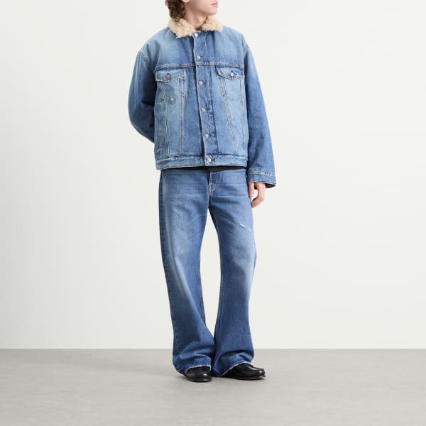 Acne Studios Винтажная синяя стеганая джинсовая куртка Robert — фото 4