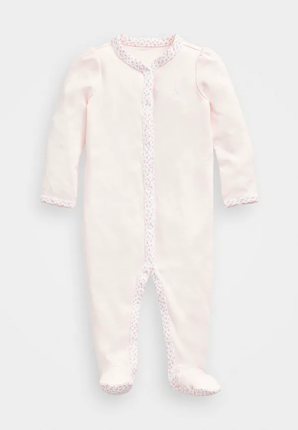 Комбинезон с цветочной отделкой и закрытыми ступнями Polo Ralph Lauren, Delicate Pink
