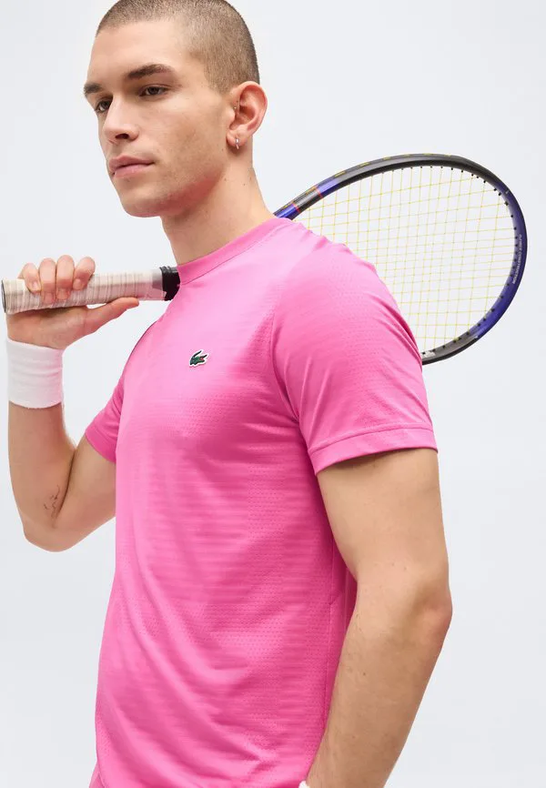 Спортивная футболка для теннисного тура Lacoste Sport, Fushia Pink — фото 4