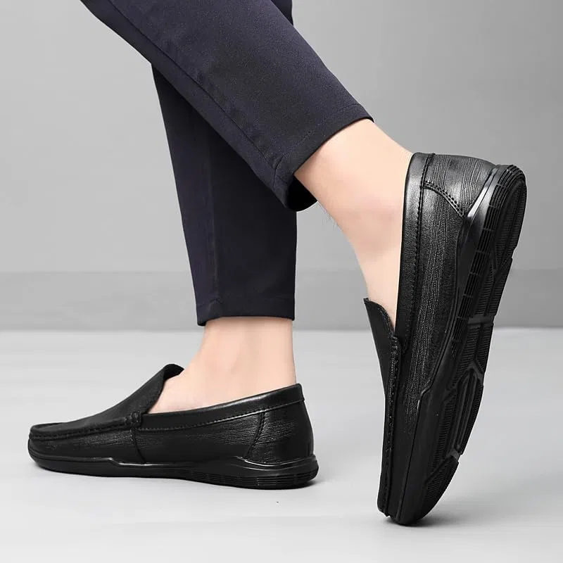 Туфли мокасины MWX Men's Dress Casual Slip On Loafers Driving Shoes, Black — фото 3
