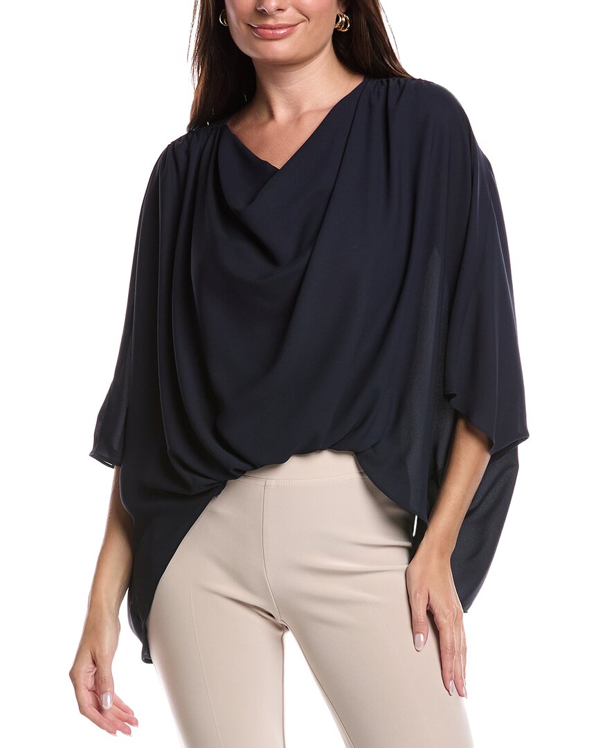 

Джозеф Рибкофф Асимметричный топ с капюшоном Joseph Ribkoff, синий