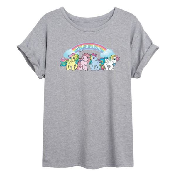 

Детская оверсайз футболка My Little Pony в ретро-стиле Licensed Character, серый