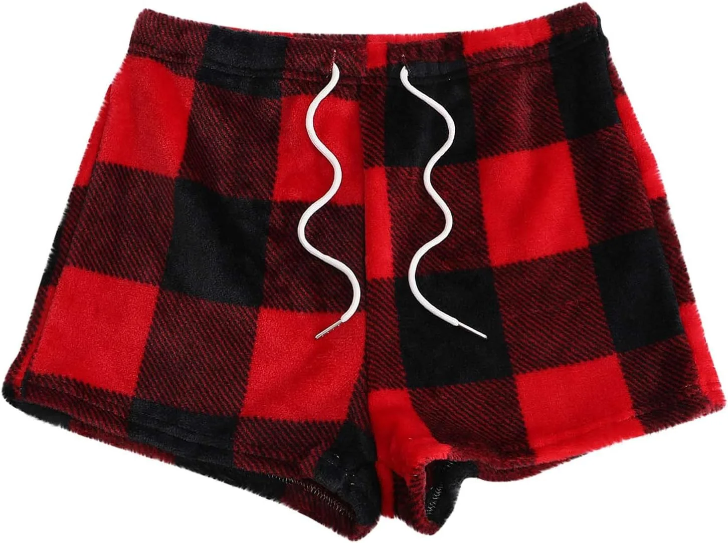 Шорты женские Soft Plaid с эластичным поясом на шнурке