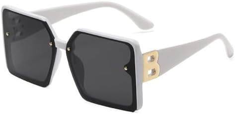 

Солнцезащитные очки большого размера 2026 для женщин, гламурные женские солнцезащитные очки, стильные модные квадратные женские очки с защитой от УФ-излучения UV400 MTZJH, C4