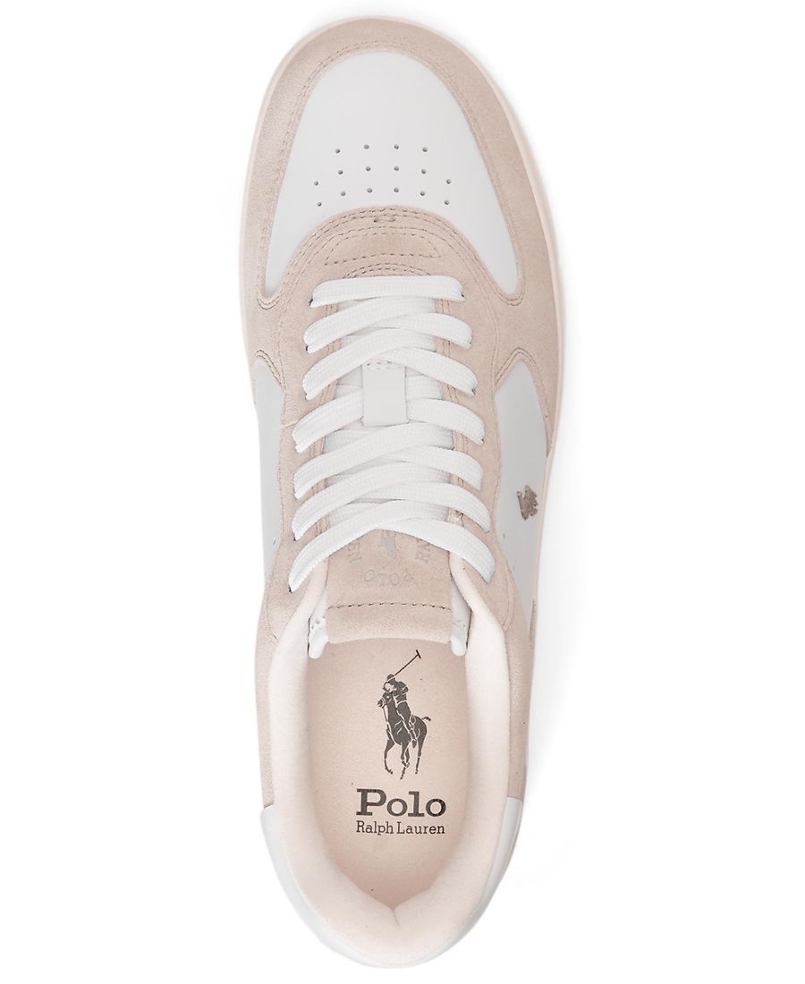 Мужские кроссовки Masters Court с закругленным носком Polo Ralph Lauren, Beige/White — фото 4