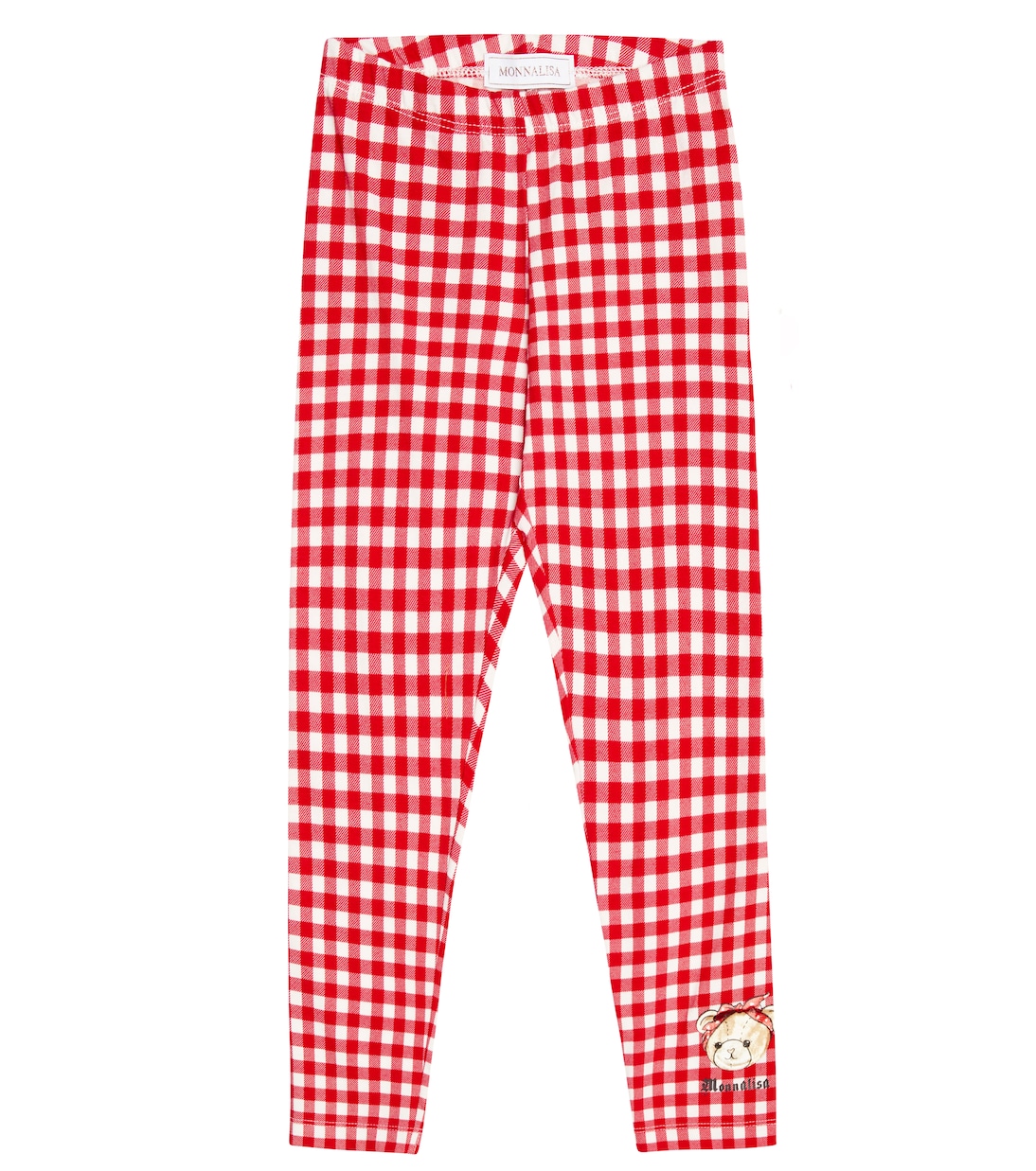 

Леггинсы из хлопковой смеси в клетку Monnalisa, Panna+Rosso