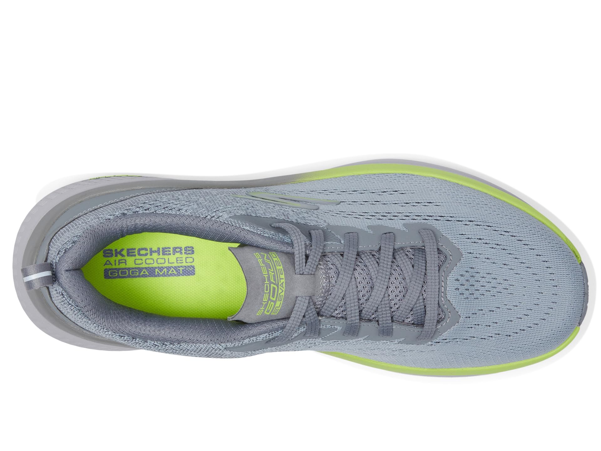 Кроссовки SKECHERS Go Run Elevate 2.0, Gray/Lime — фото 2