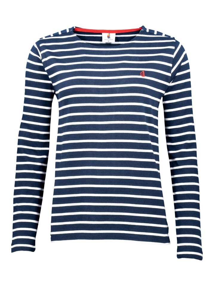 

Лонгслив Wind Sportswear Langarm T-Shirt gestreift, цвет navy-weiß
