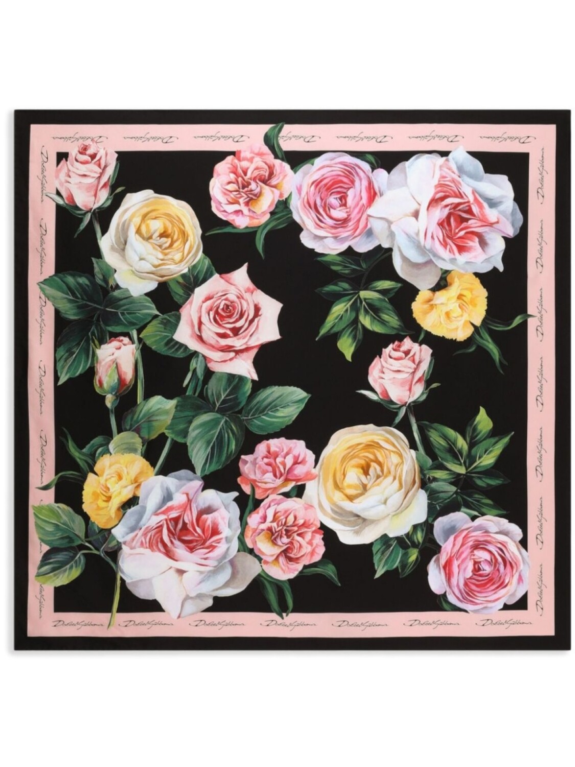 

Платок с цветочным принтом Dolce & Gabbana, черный