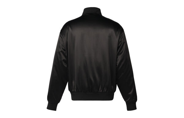 Куртка Men's adidas originals Large Logo Embroidered Satin Sports Jacket Autumn Black, черный — фото 2