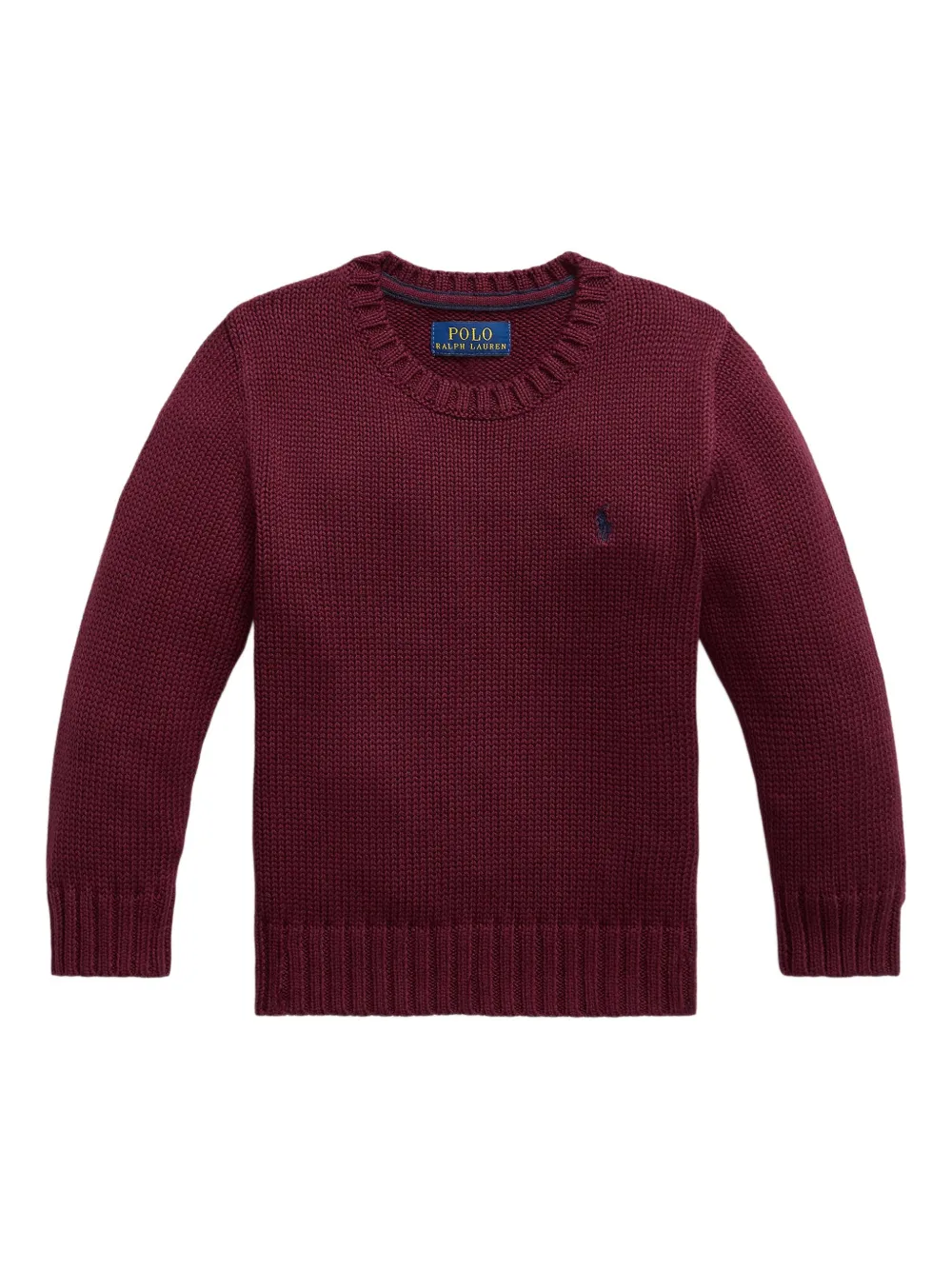 

Хлопковый свитер с круглым вырезом POLO RALPH LAUREN KIDS, красный