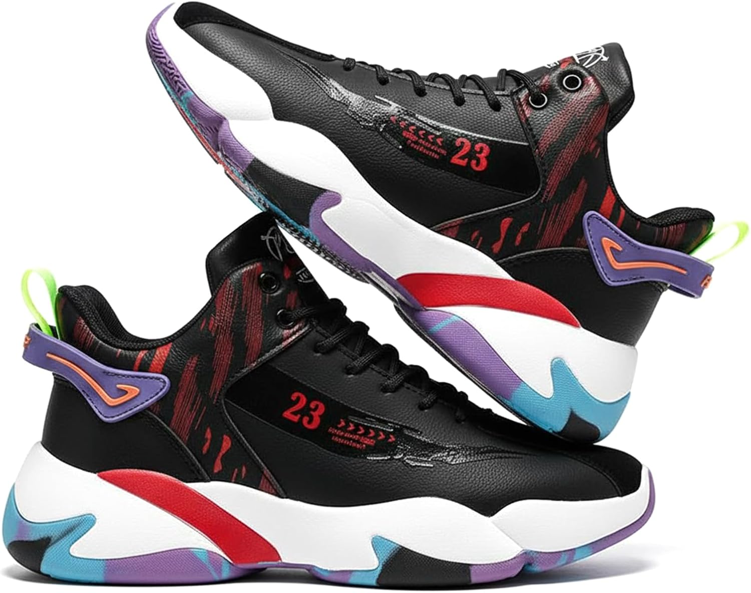 

Мужские баскетбольные кроссовки, Высокие спортивные кеды для игры и стиля, Легкая обувь для тренировок Yozti, черный