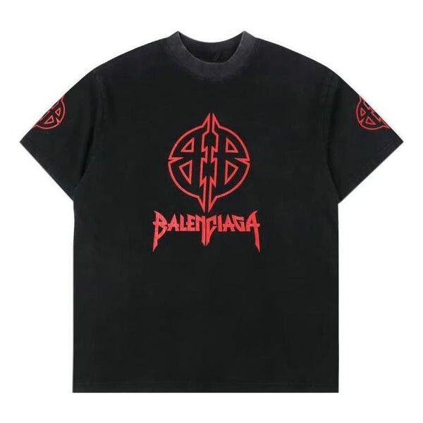 

Футболка metal bb stencil t-shirt 'black red' Balenciaga, черный