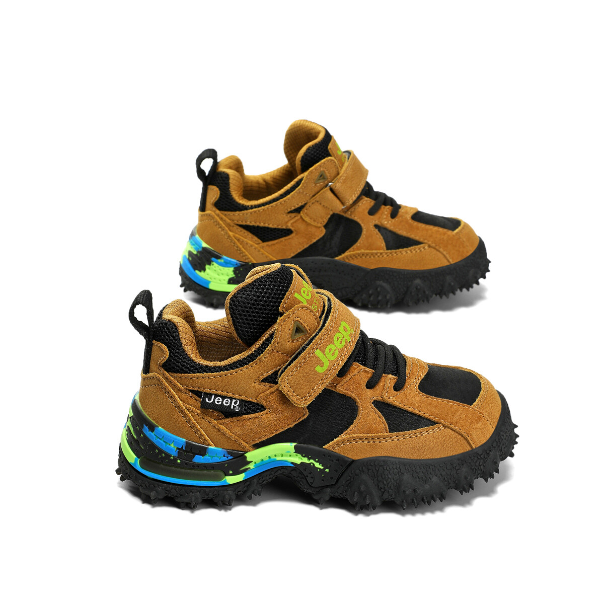 Кроссовки Jeep Kids Lifestyle Shoes Kids Mid-top Eveblue/Techgreen/Iolite, коричневый — фото 4