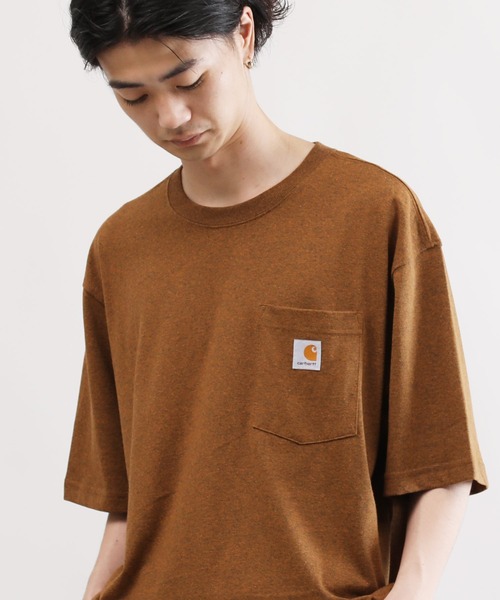 

Футболка с коротким рукавом, большим нагрудным карманом и нашивкой с логотипом Carhartt, коричневая, Коричневый, Футболка с коротким рукавом, большим нагрудным карманом и нашивкой с логотипом Carhartt, коричневая