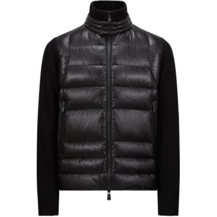 Moncler Гренабль кардиган с высокой горловиной и стёжкой, Black — фото 3