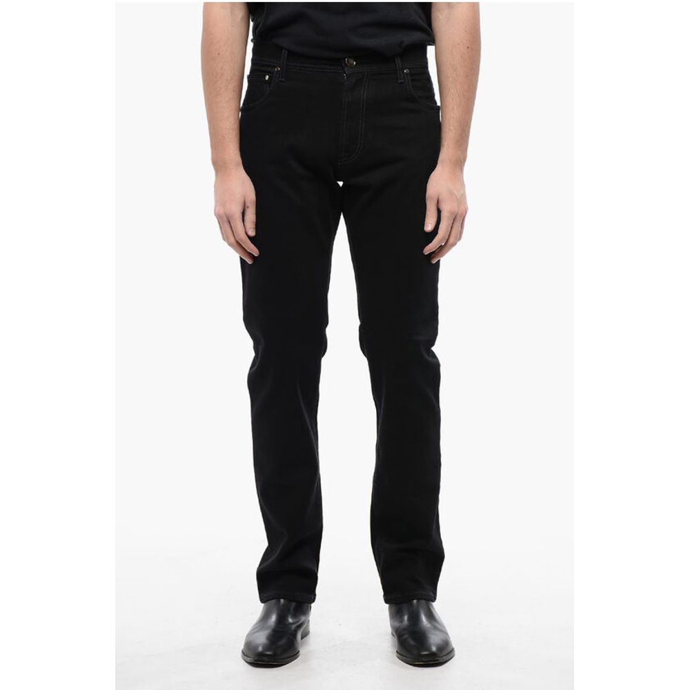 

Джинсы ID Stretch Denim с вышитым логотипом 19 см Corneliani, Black