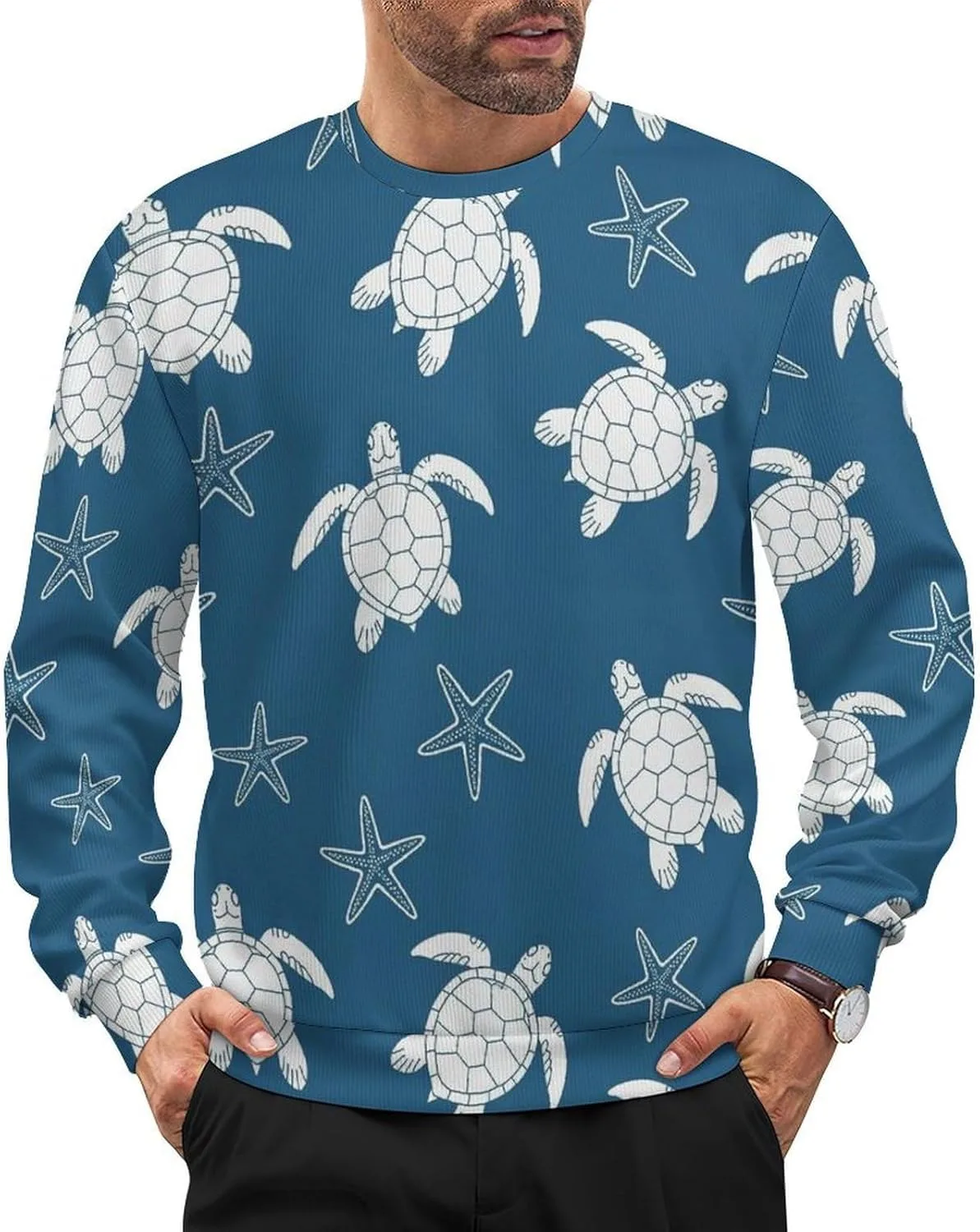 

Мужской вязаный свитер Casual Textured Pullover с длинными рукавами Meaudiwes