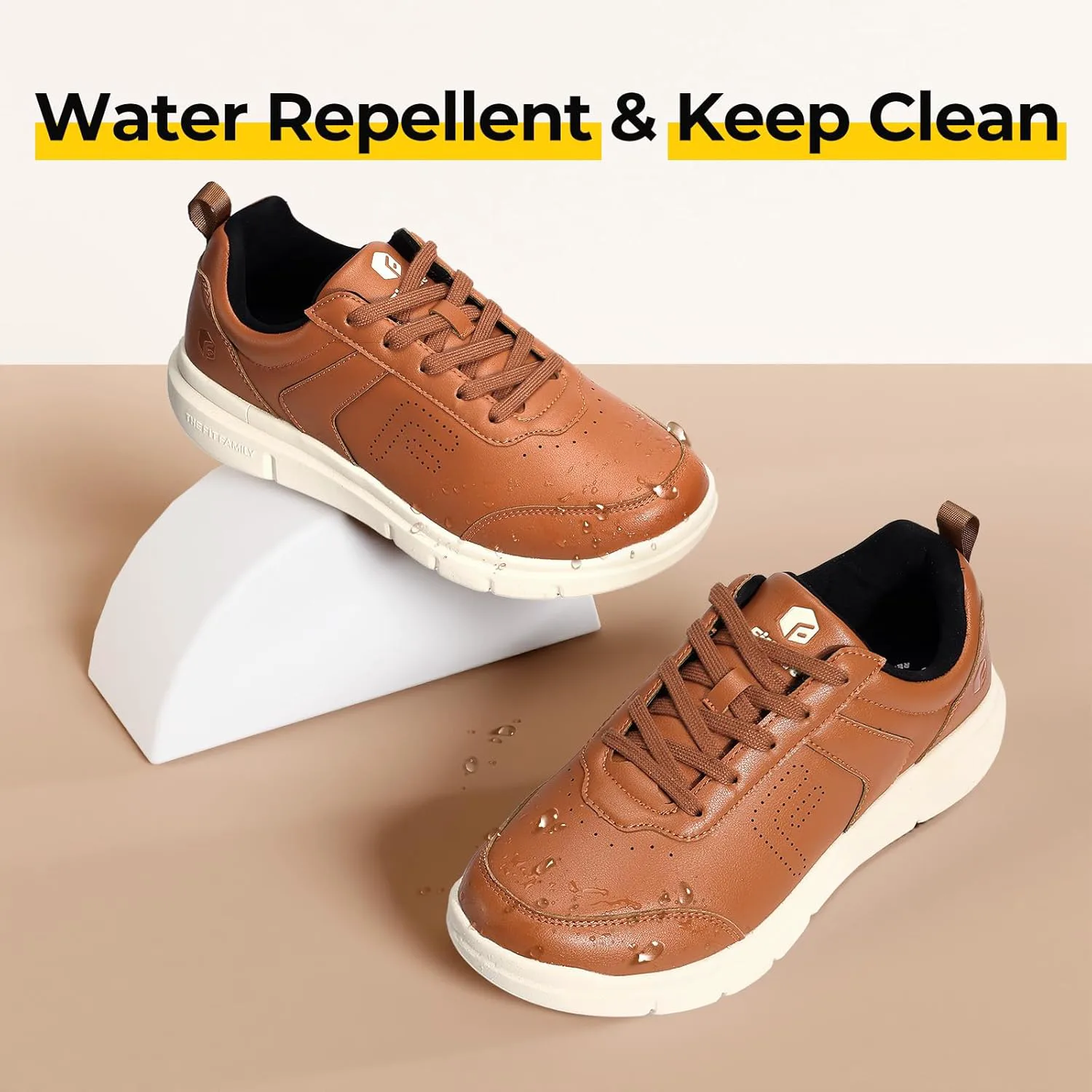 

Мужские прогулочные туфли FitVille с особенно широкой колодкой, широкие кроссовки для вечернего ношения, удобные кожаные туфли для мужчин, легкие, при плантарном фасциите и косточках, коричневый