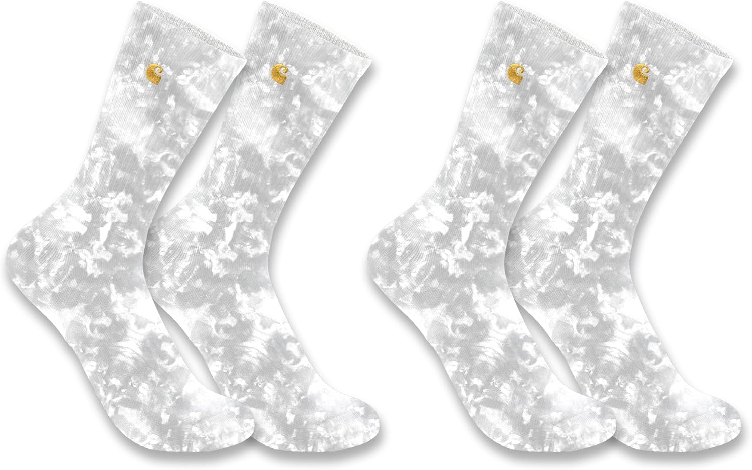 

Carhartt Women's SC9382W Женские носки Midweight Tie-Dye Crew, 2 пары, Malt Grey