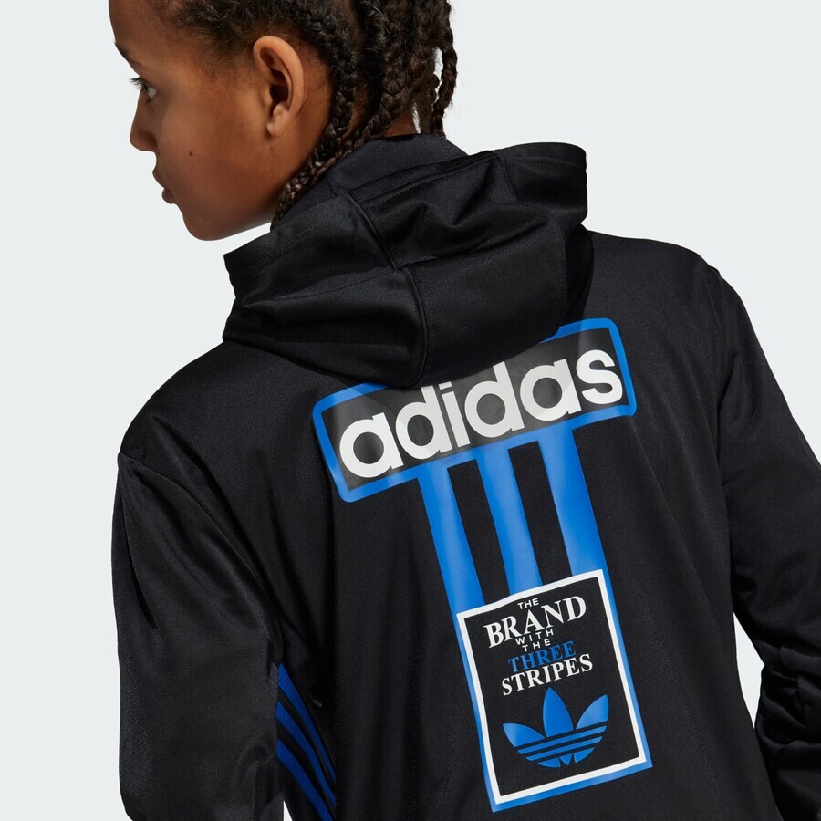 Худи ADIDAS ORIGINALS Zip-Up Hoodie Adibreak, черный — фото 3