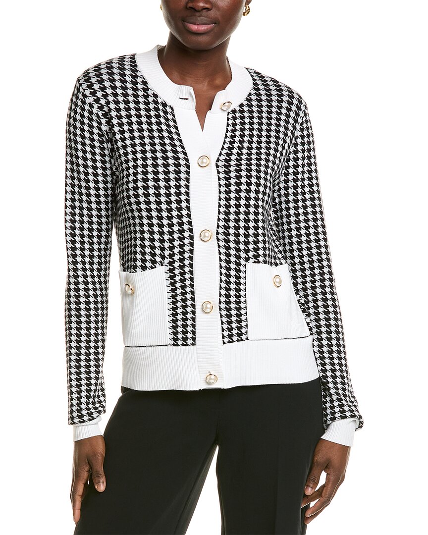 

Кардиган St. John из жаккардового трикотажа, черный