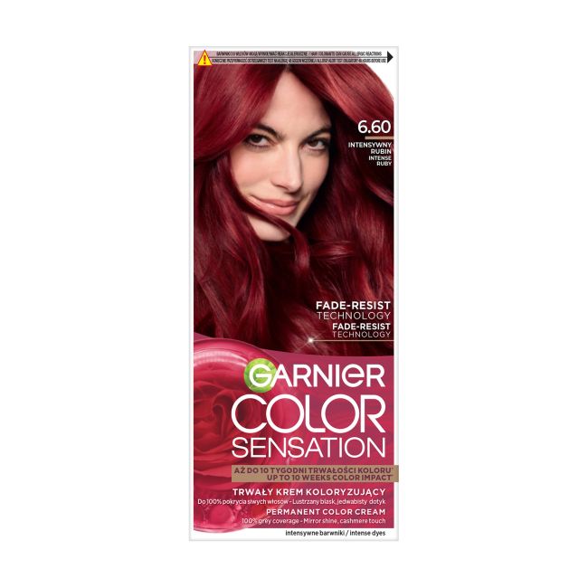 

Краска для волос Color Sensation Garnier, цвет 6.60 intense ruby