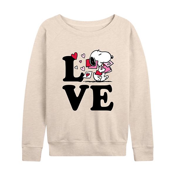 

Женская футболка с длинным рукавом French Terry с принтом Peanuts и Snoopy Licensed Character