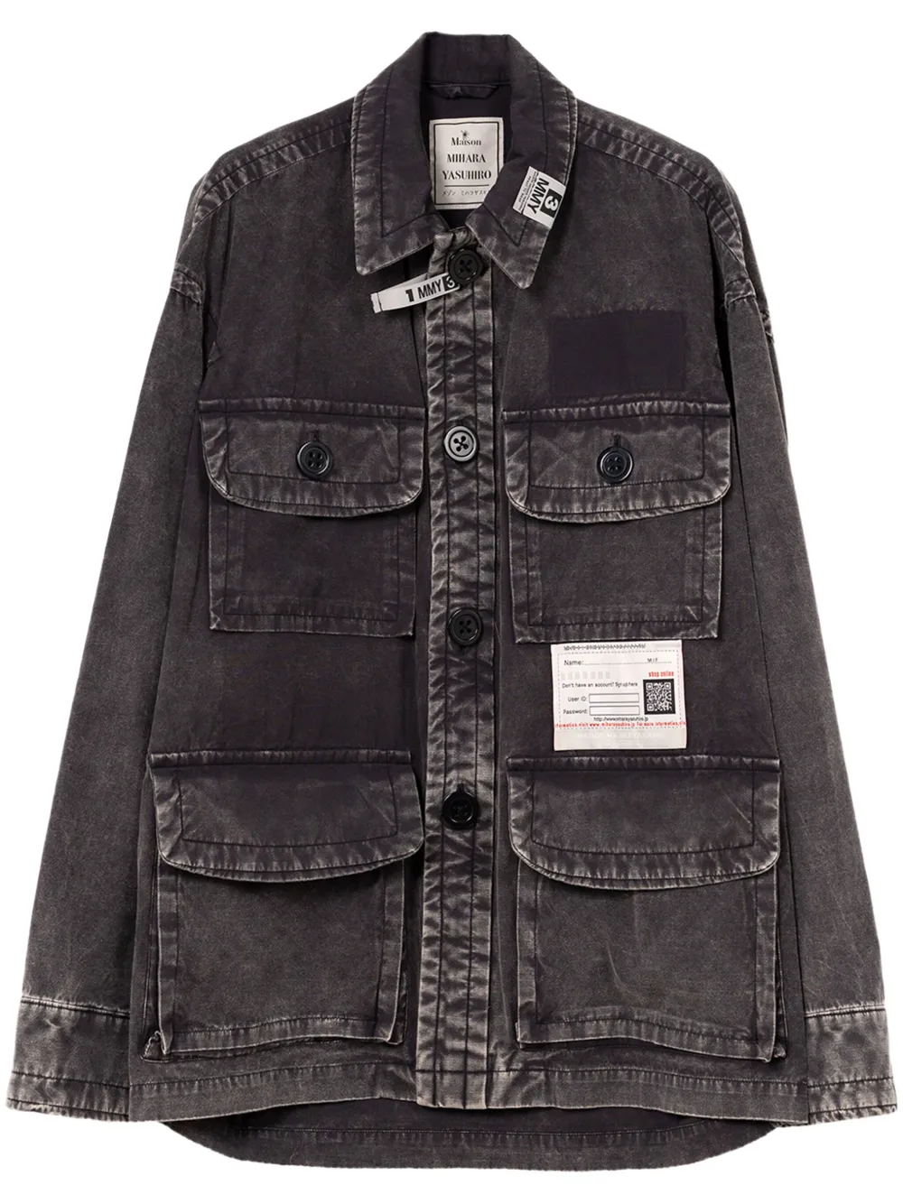 

Рубашка Amateur Sewn Maison Mihara Yasuhiro, серый