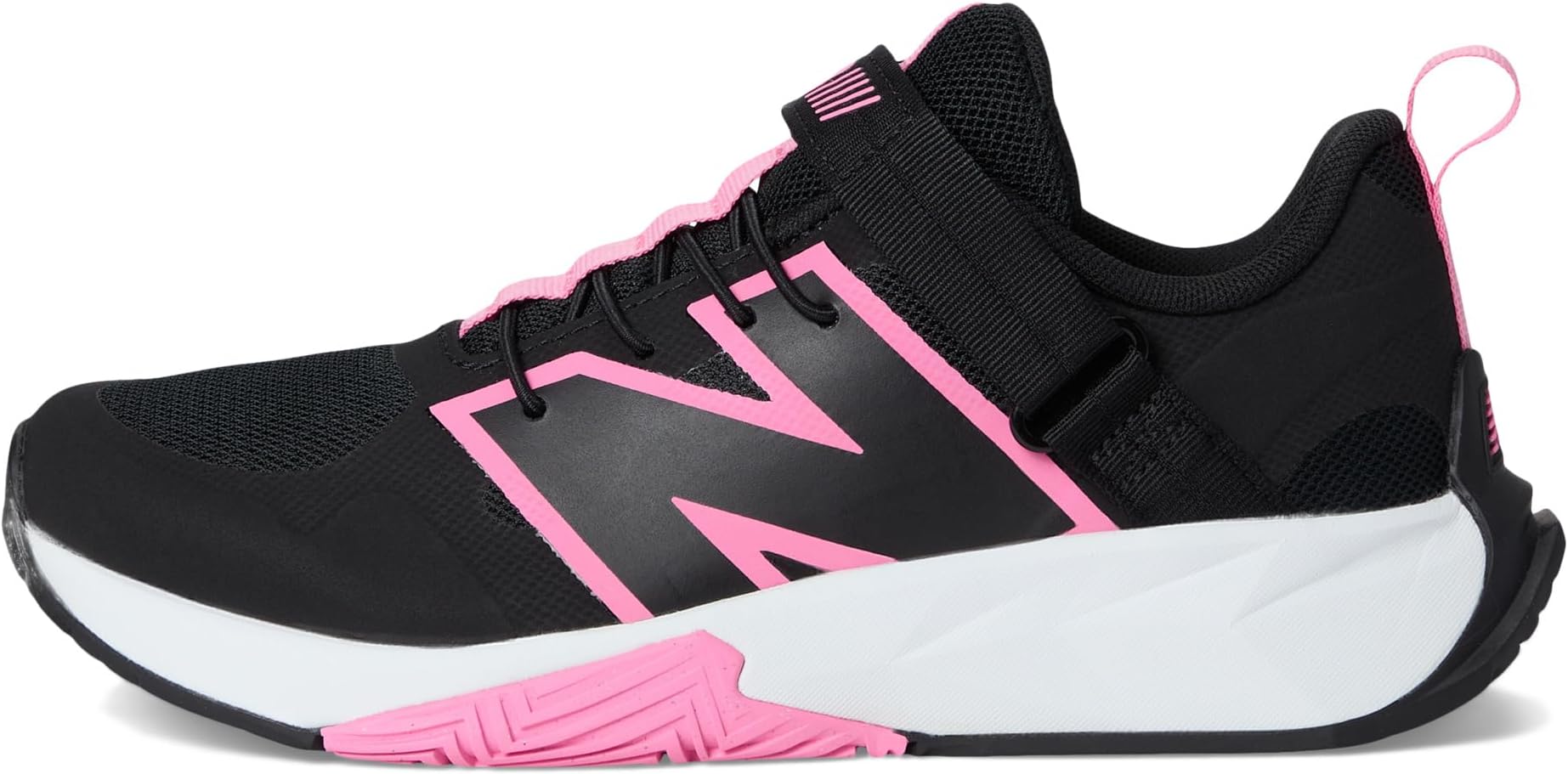 Кроссовки New Balance Kids  Fuelcell Play Bungee With Top Strap, Black/Signal Pink/White — фото 4