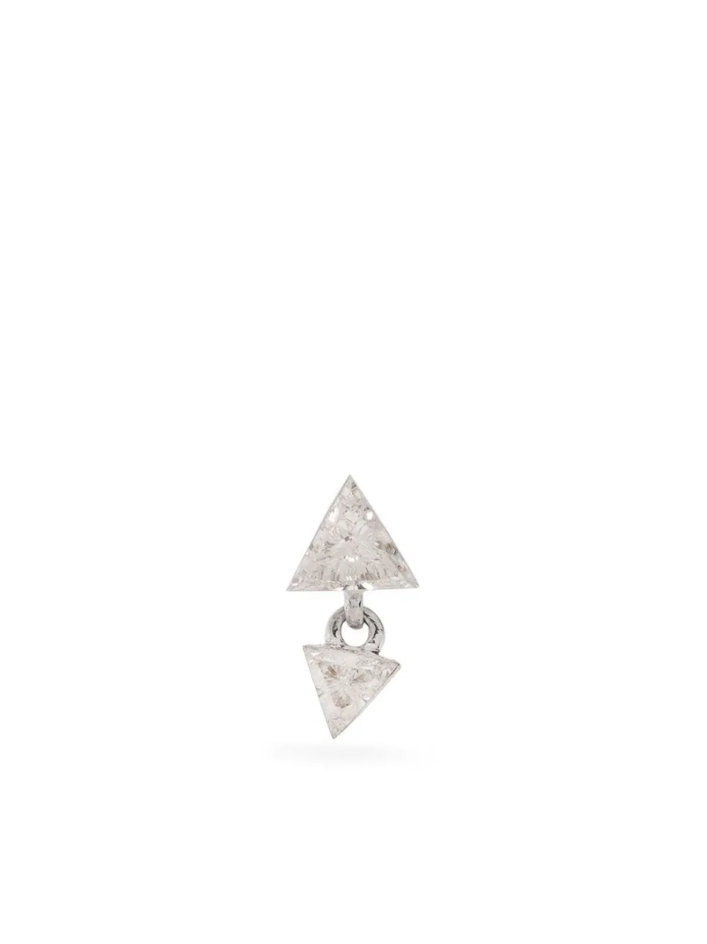 

Серьга-подвеска Triangle из белого золота с бриллиантом MARIA TASH, серебяный