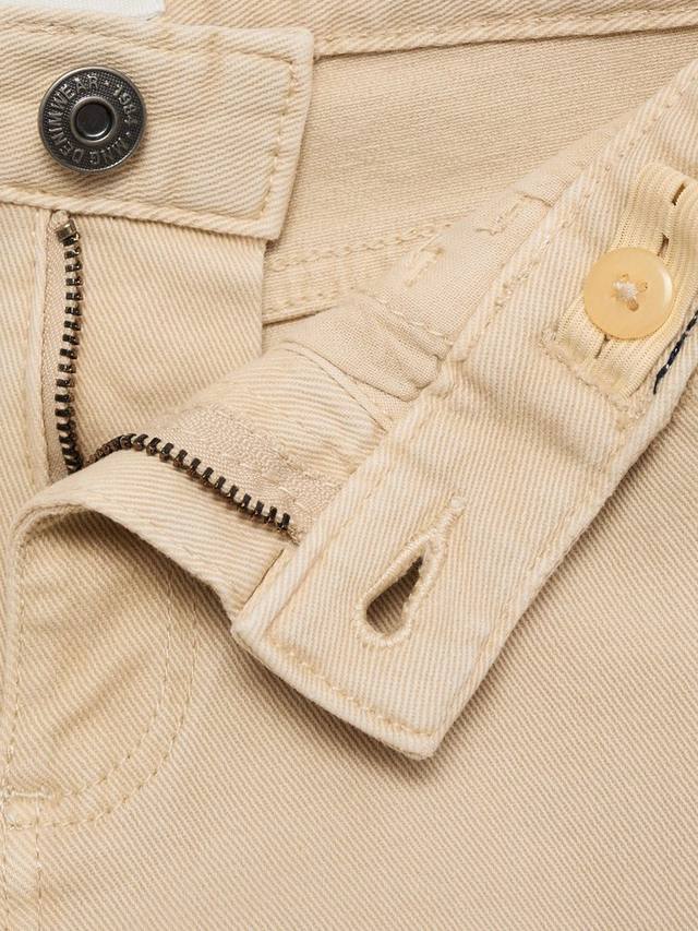 Детские джинсы прямого кроя из перуанского хлопка Mango, Light Beige — фото 4