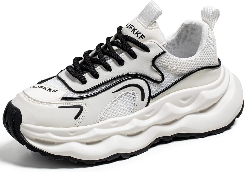 

Кроссовки для мужчин с цветными блоками, толстой подошвой и сетчатым верхом, на шнуровке, с удобной стелькой из пены с эффектом памяти Lexamen, черный