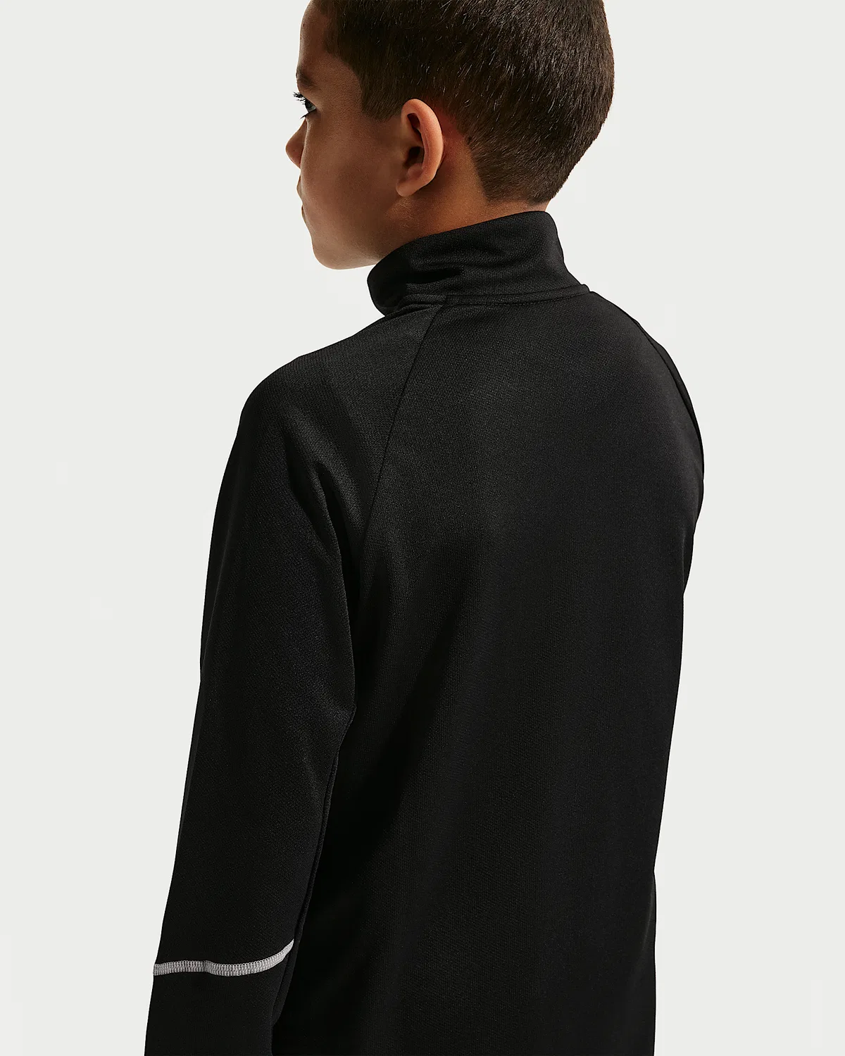 Детская футболка Nike Miler Dri-FIT с полузамком, Black — фото 2