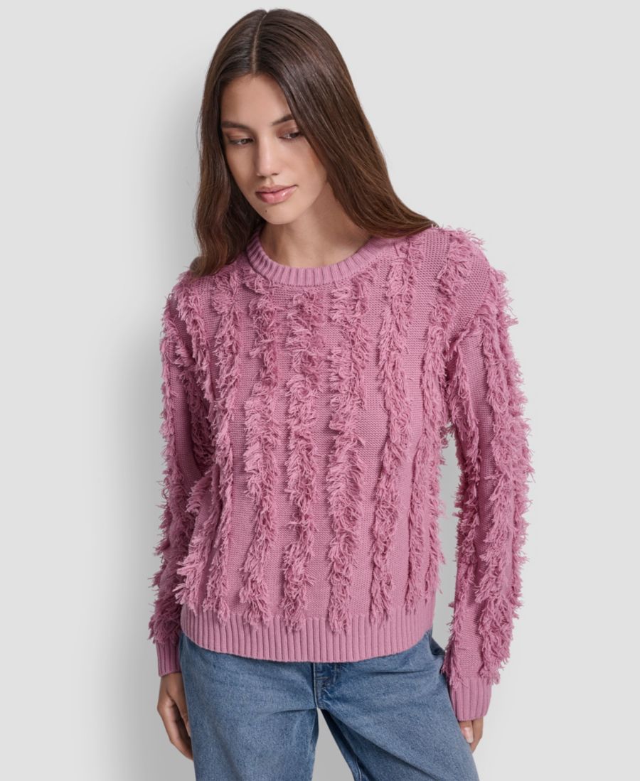 

Женский свитер с длинными рукавами, размеры PXS-XL DKNY Jeans, Dusty Mauve