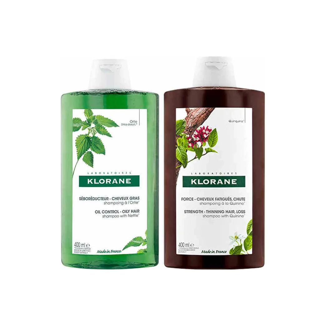 KLORANE Шампунь для контроля жирности Chartreuse 400 мл + 400 мл, Three-Piece Set: Chicken Egg Shampoo 400ml*2+Rosemary Shampoo 400ml — фото 3
