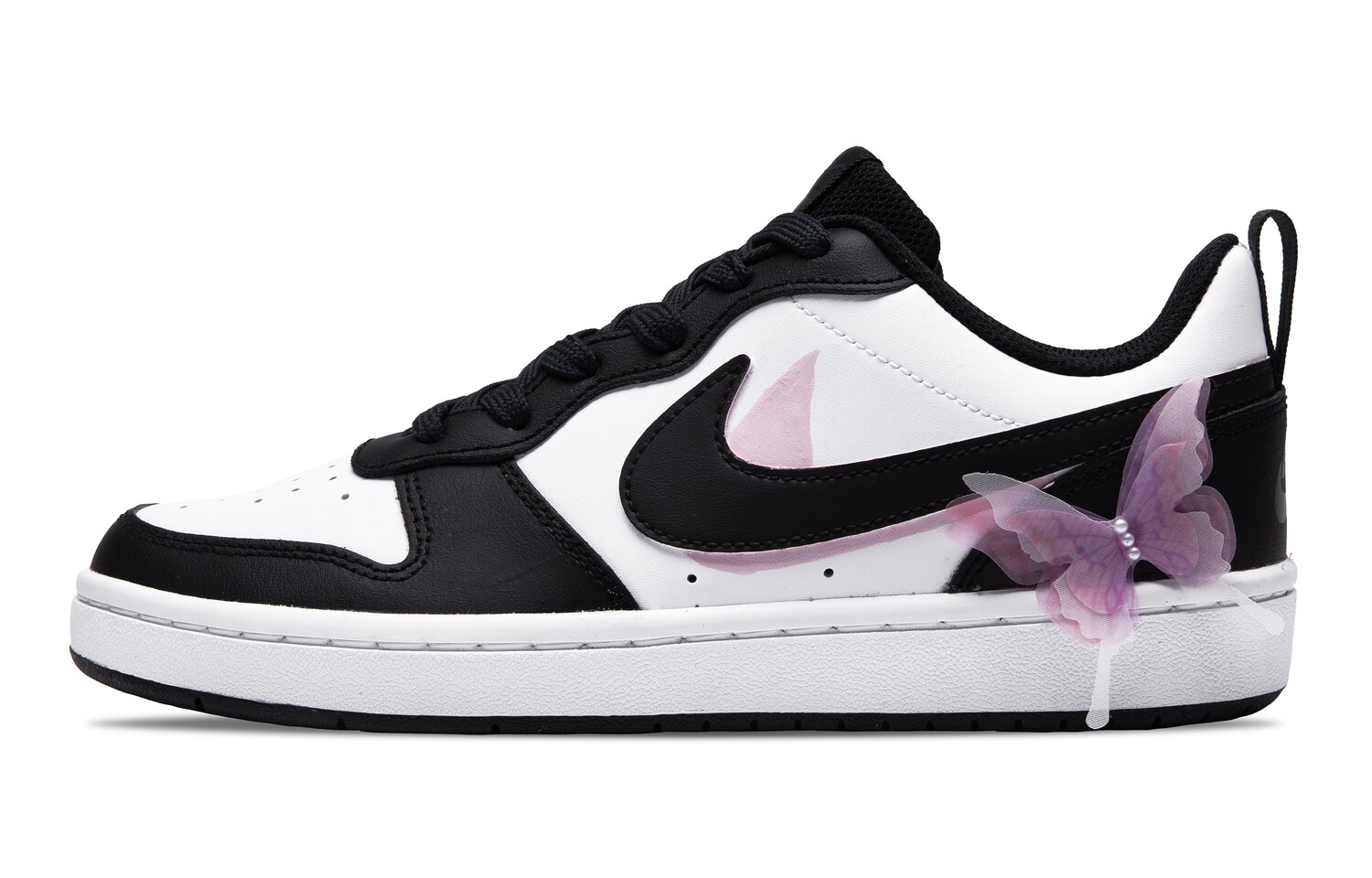 

Кроссовки Nike Court Borough Skateboarding Shoes Women's Low-top White/black, черный