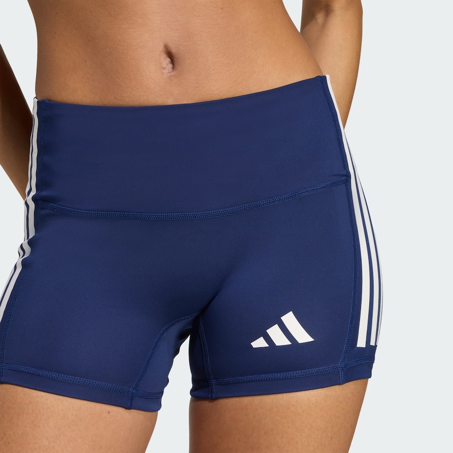 Узкие спортивные брюки ADIDAS PERFORMANCE 3-Stripes Volleyball, темно-синий — фото 4