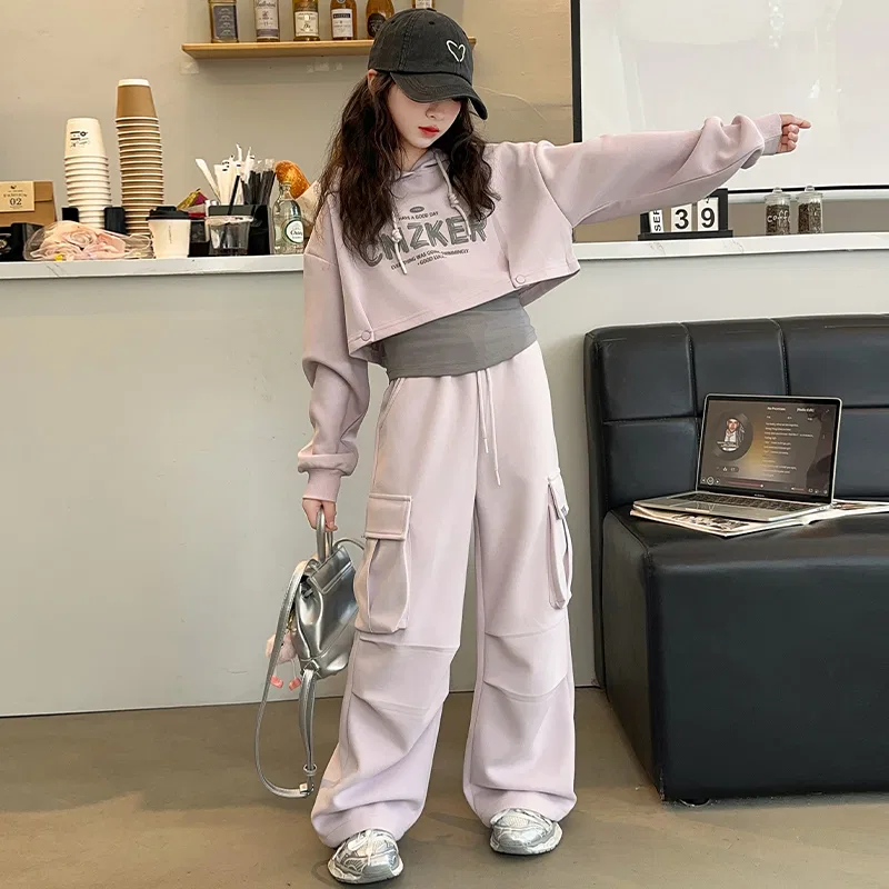 Спортивный повседневный костюм из трех предметов для подростков Disney, Light Coffee Three-Piece Set — фото 4
