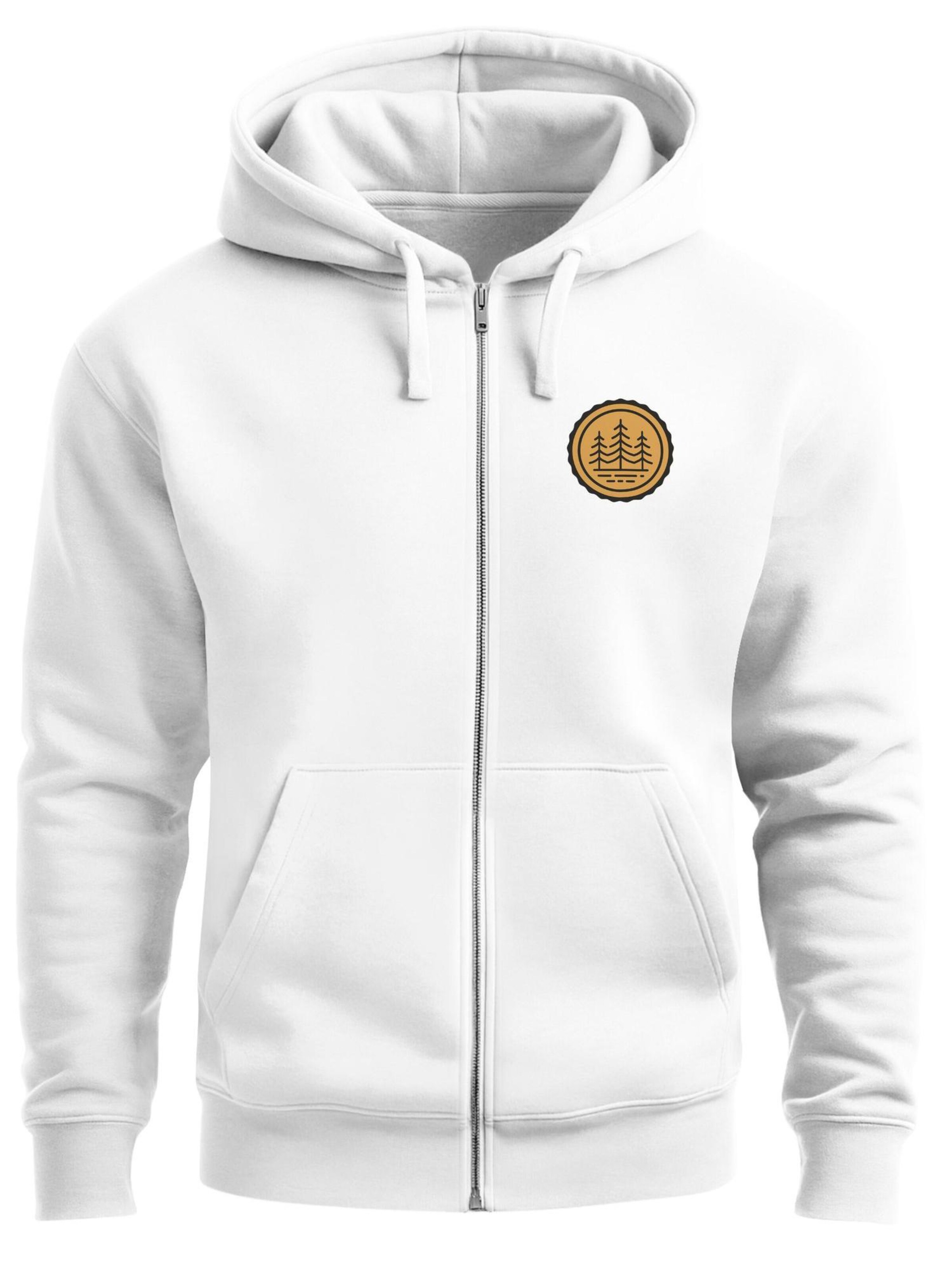 

Neverless Толстовка с молнией 'Bäume Badge' в белом цвете
