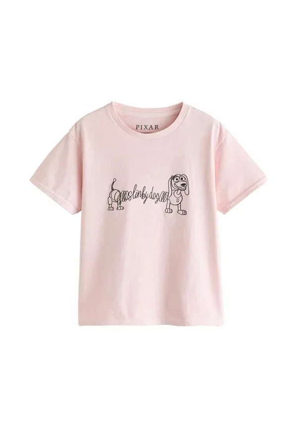 Футболка Next Regular fit Toy Story Slinky Graphic Crew Neck T-Shirt, розовый — фото 4