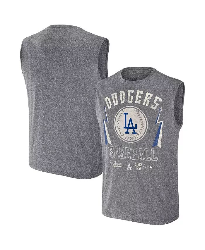 

Мужская майка свободного кроя Darius Rucker от Charcoal Distressed Los Angeles Dodgers Fanatics, серый