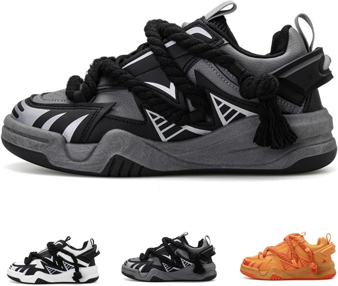 

Мужские массивные модные кроссовки, дышащие, противоскользящие, удобные, повседневные кеды Macefil, серый