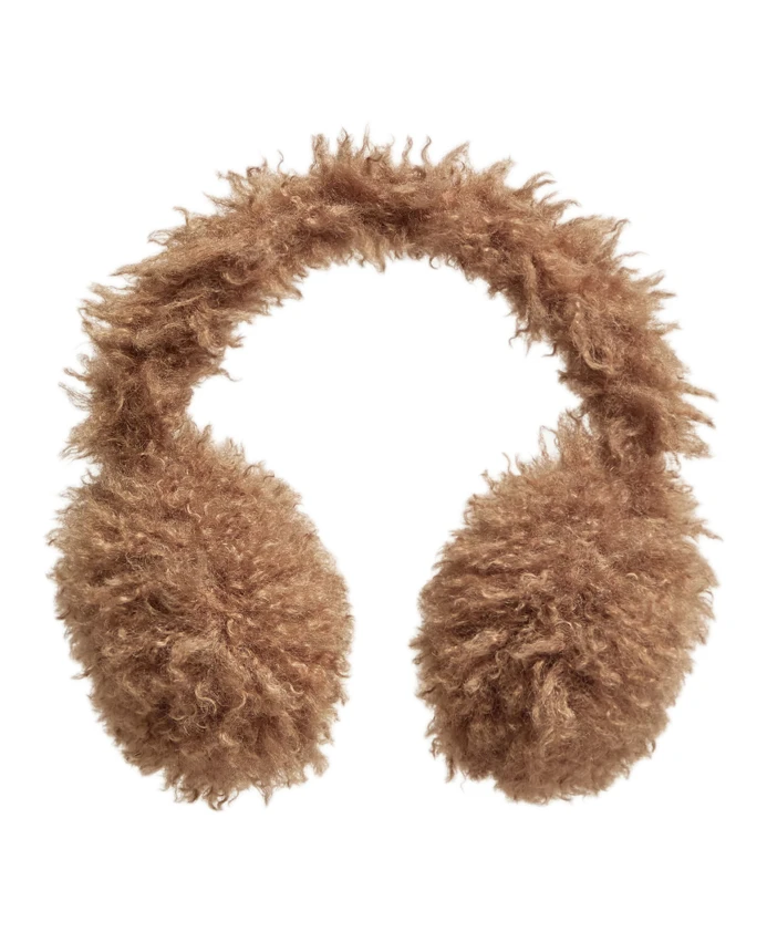 

Мягкая шапка из плюшевого флиса, коричневая. Moncler, коричневый