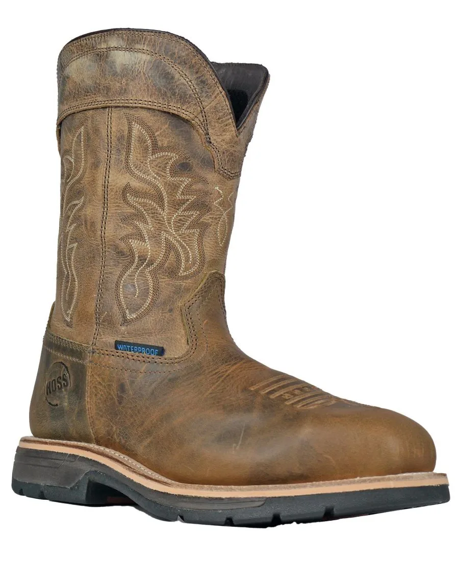Мужские рабочие ботинки Brisbee с эффектом потертости и композитным носком Hoss Boot Company, distressed коричневый