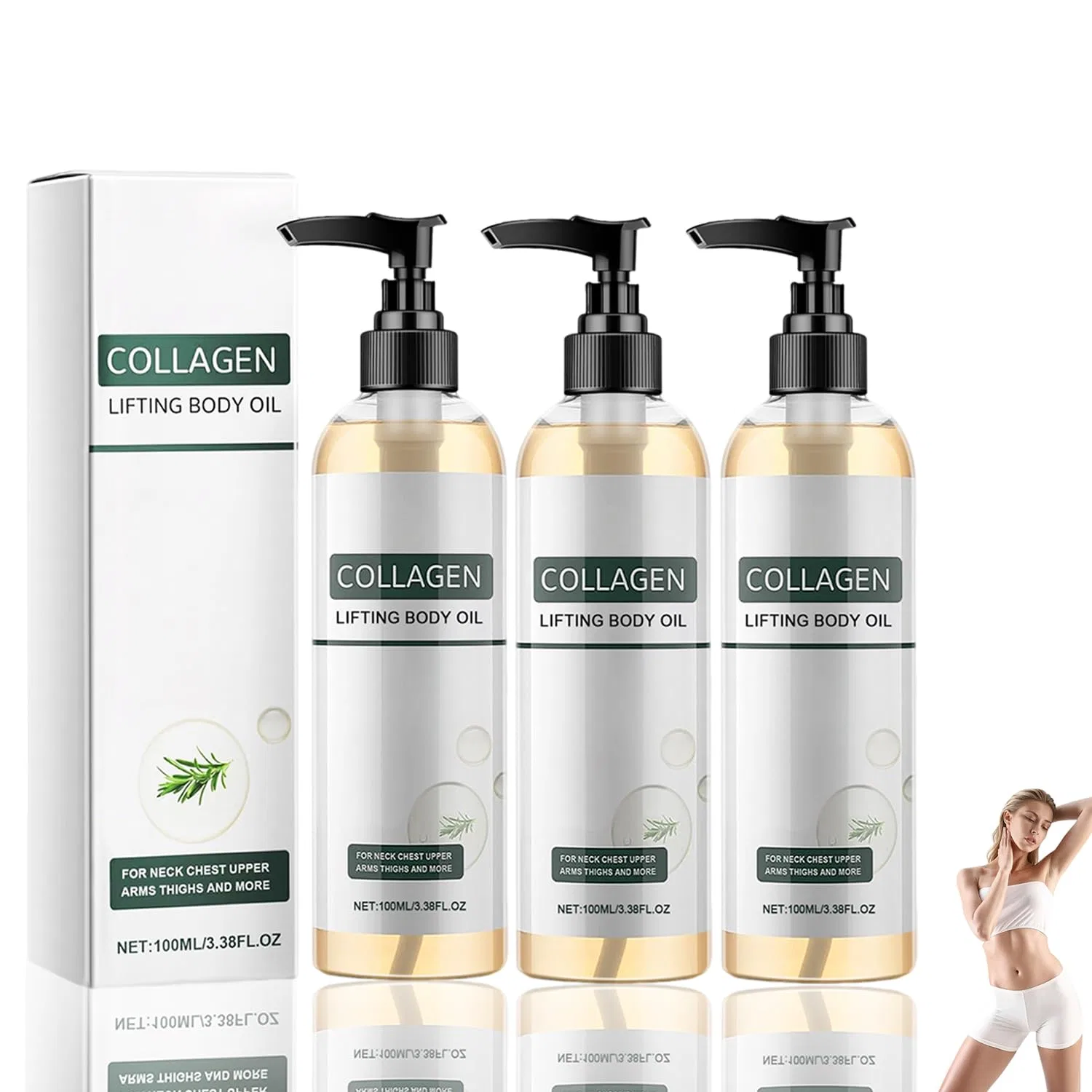 Коллагеновое лифтинг-масло для тела Generisch, 3Pc