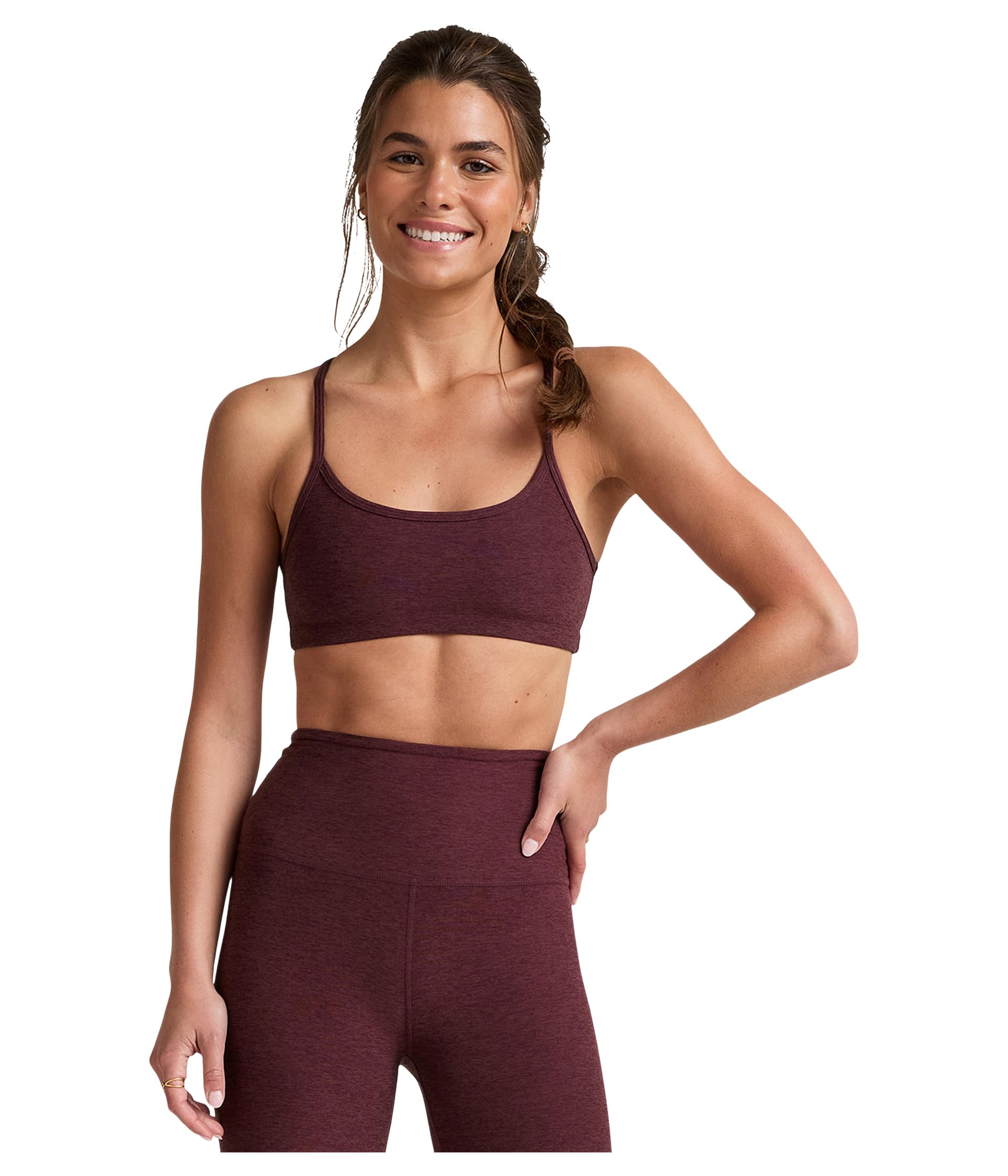 

Бюстгальтер Beyond Yoga Spacedye Slim Racerback Medium Support Bra, цвет Midnight Burgundy Heather