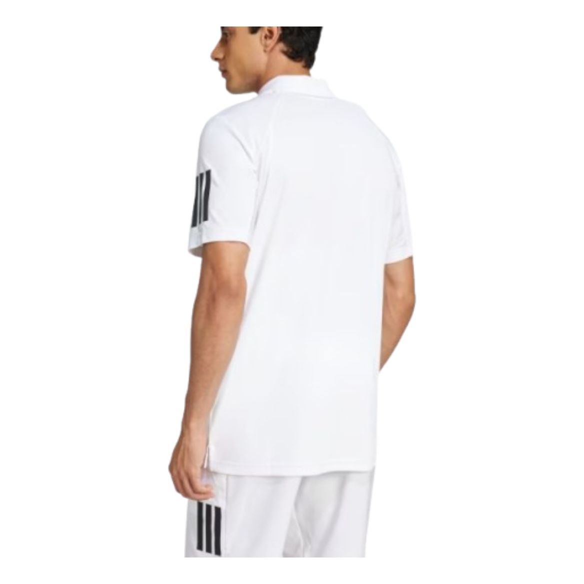 Футболка-поло Adidas Club Tennis с тремя полосками, белая — фото 2