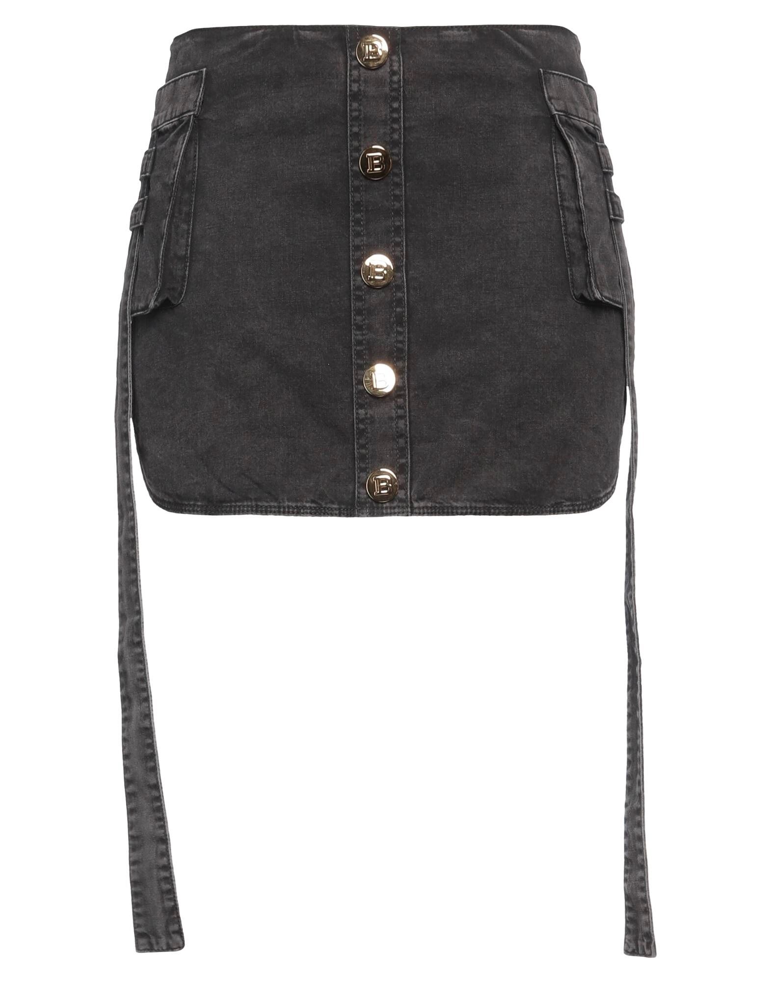 

Джинсовая юбка Balmain, черный